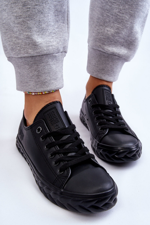 Жіночі шкіряні кросівки Big Star LL274402 Чорні