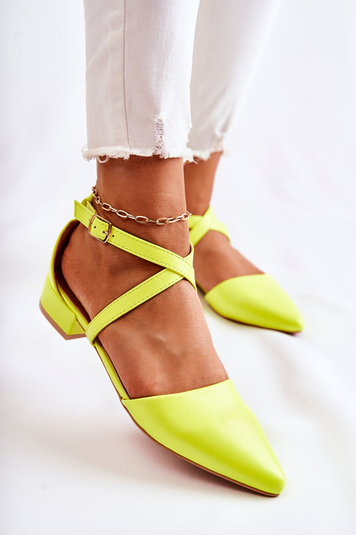 Шкіряні туфлі на шпильці жовтого кольору Giovanna