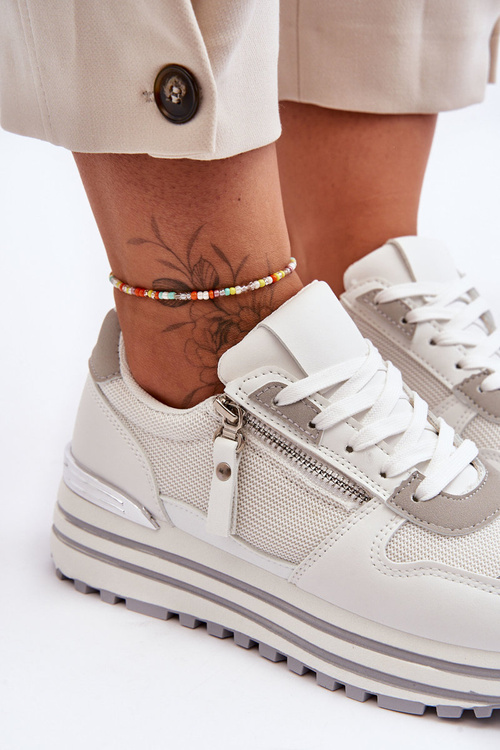 Жіноче спортивне взуття з декоративною пряжкою Білий Cairo