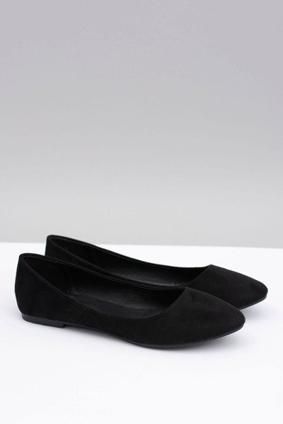 Чорні жіночі балетки Suede Buenos
