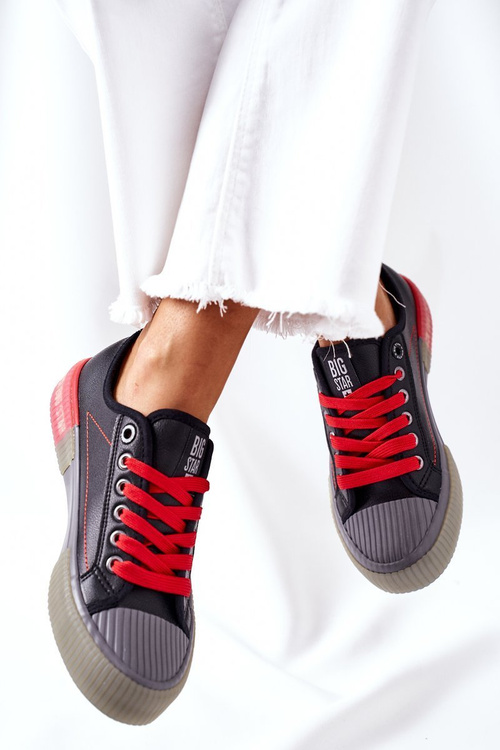 Жіночі шкіряні кросівки BIG STAR II274134 Чорні