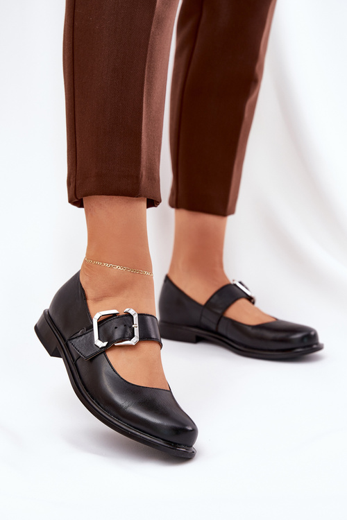 Шкіряні Жіночі Черевики З Пряжкою Лаура 2980 Чорні