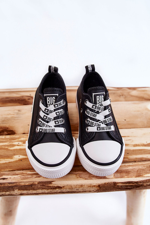 Дитячі шкіряні кросівки BIG STAR KK374043 Чорно-білі