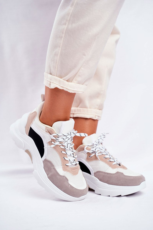 Жіноче спортивне взуття Кросівки білий бежевий Mindanao