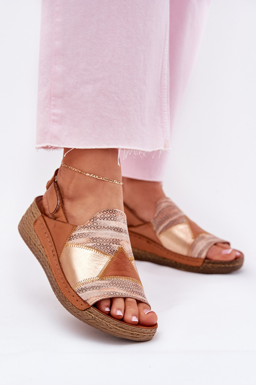 Жіночі Замшеві Сандалі На Платформі З Плетінням Maciejka L7067-29 Коричневі