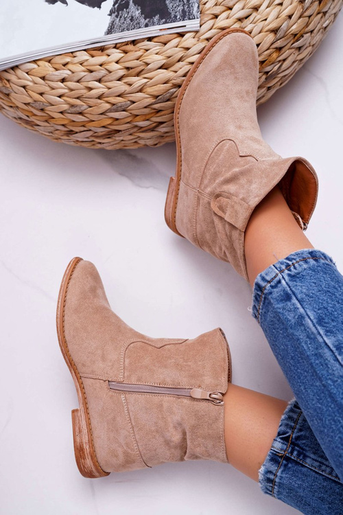 Чоботи жіночі на анкорі бежеві Evana