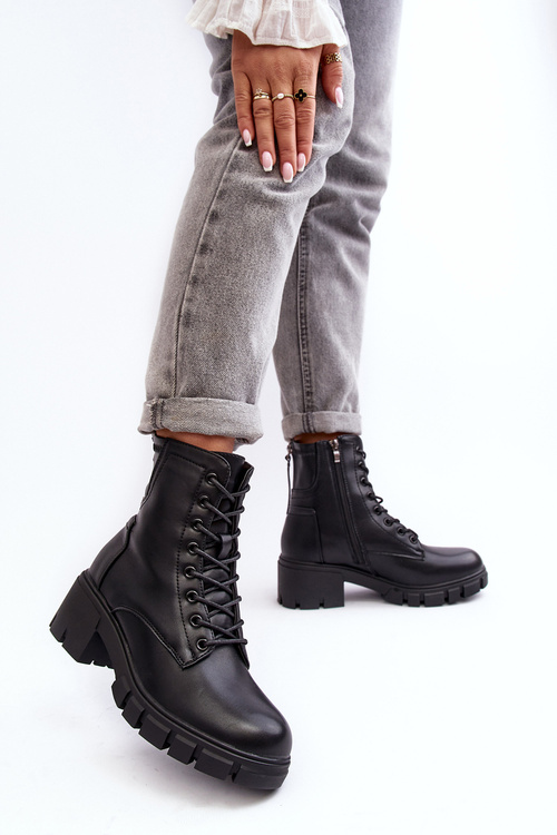 Жіночі м'які ботильйони Workery на блискавці чорного кольору Evrarda