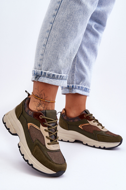 Кросівки на платформі зі шнурівкою Green Escape