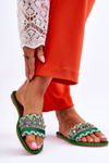 Жіночі тапочки з прикрасами Green Bellisa