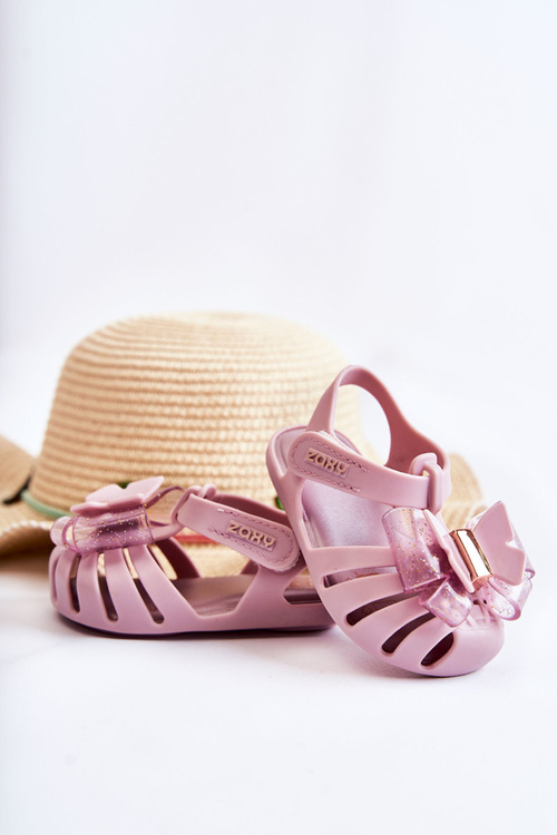 Дитячі босоніжки на липучці Аромат ZAXY JJ385034 Світло-фіолетовий