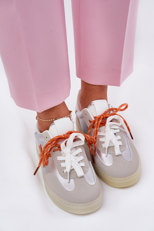 Низькі Жіночі Спортивні Черевики Сріблясті Зелева