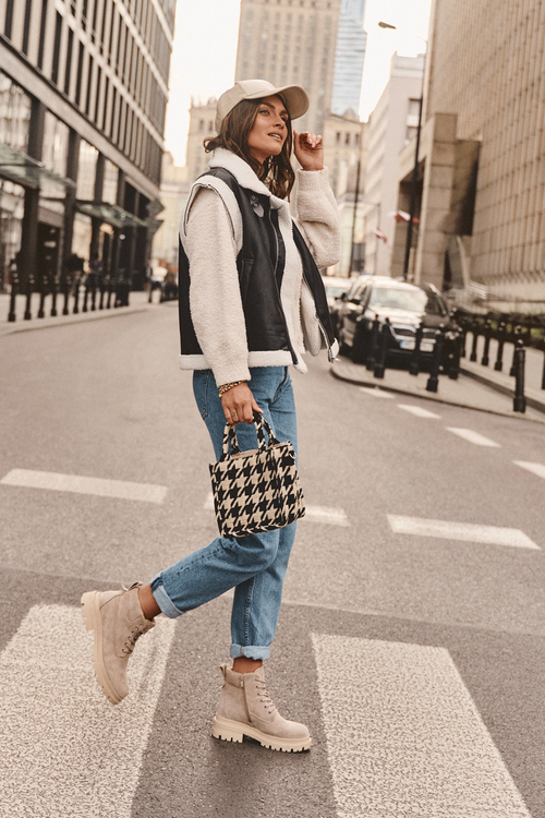 Замшеві черевики Trapper з флісовою підкладкою Beige Alden