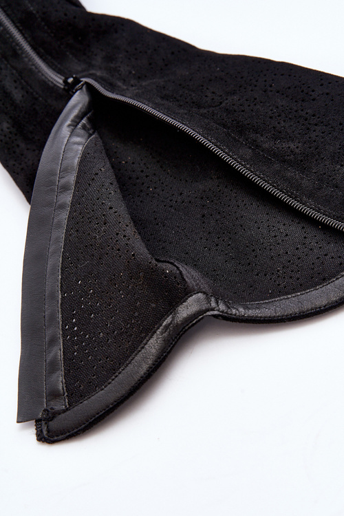 Чорні жіночі черевики на шнурівці S.Barski HY66-132