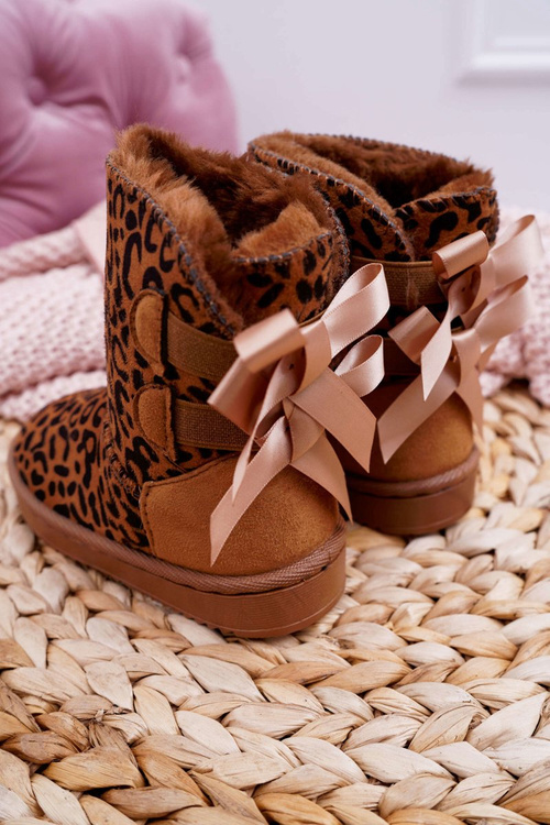 Дитячі чоботи Снігові чоботи з хутром Леопард Fiona