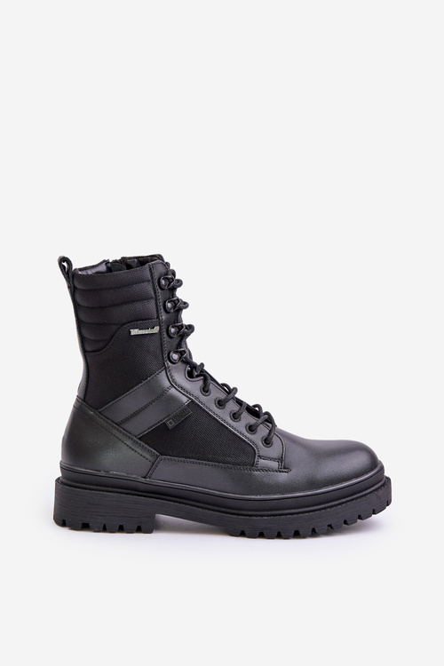 Чоловічі шкіряні ботильйони утеплені Big Star OO174164 Чорні