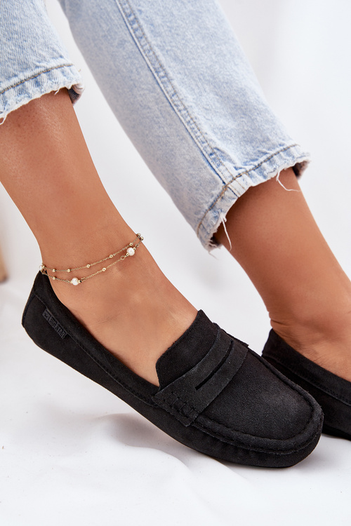 Замшеві мокасини для жінок Big Star RR274948 Чорні