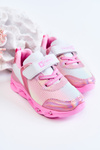 Дитяче шкіряне спортивне взуття біло-рожева Loopsy