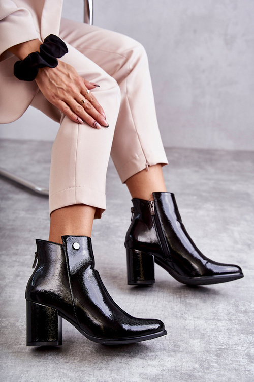 Чоботи жіночі лаковані La.Fi 260039B-LA Чорні