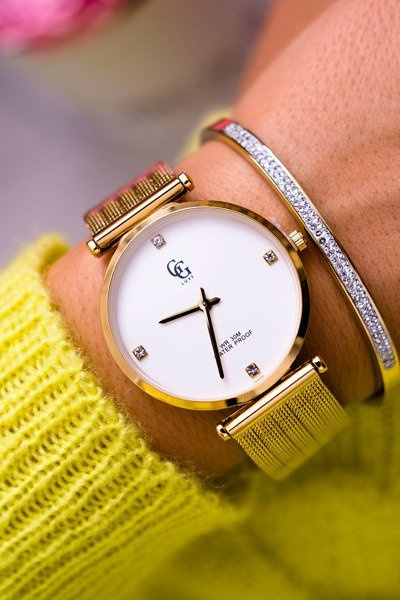 Жіночий годинник GG Luxe Wide Bracelet Gold Viven