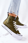 Високі кросівки на платформі Big Star II274018 Хакі