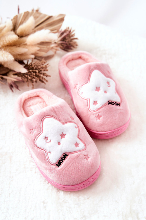 Дитячі ватні тапочки Stars Light Pink Nelli