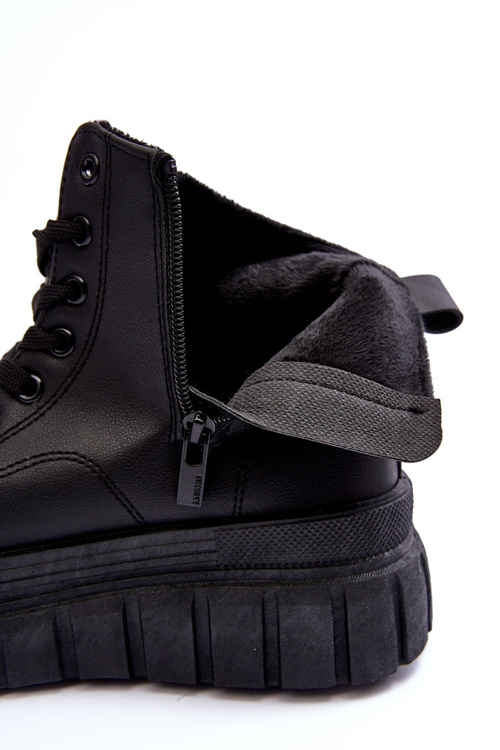 Шкіряні кросівки на блискавці Big Star MM274625 Чорні