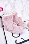 Дитячі утеплені домашні тапочки пудра Рожева Соня