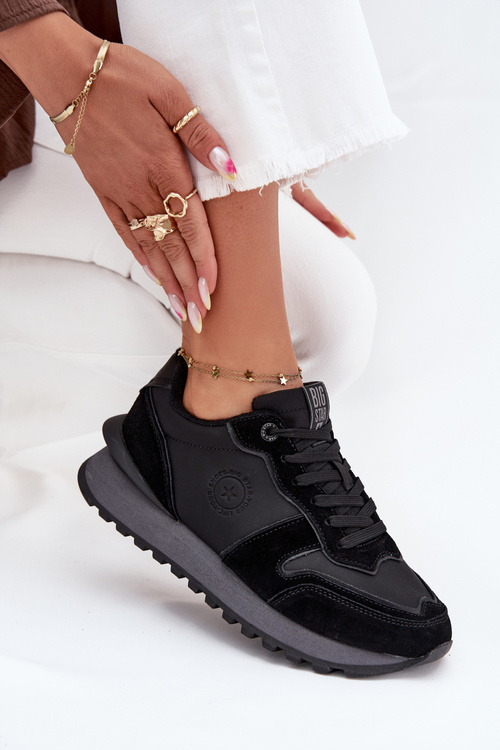 Шкіряні Жіночі Кросівки Big Star OO274529 HI-POLY SYSTEM Чорні