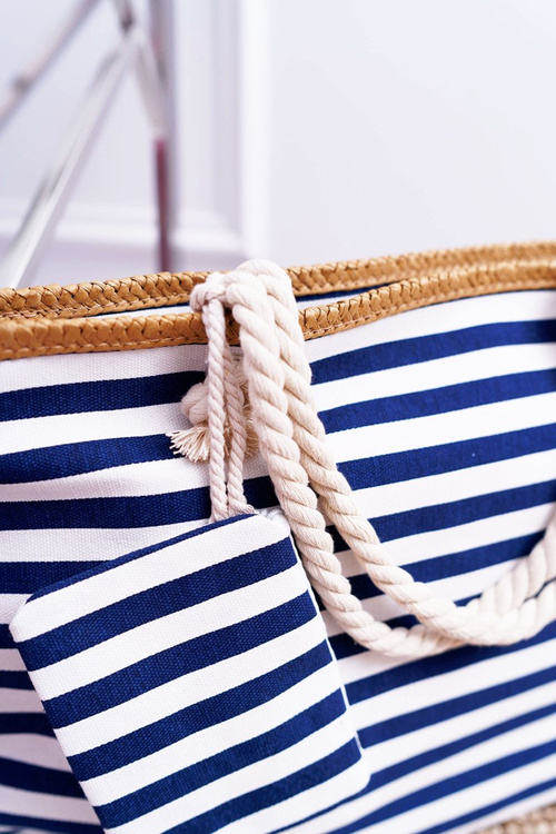 Пляжна велика темно-синя сумка. Жіноча темно-синя сумка