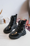 Чорні чоботи на підкладці для дівчинки