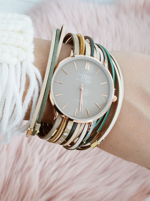 Жіночий годинник Michael John з ремінцем Pepero Beige