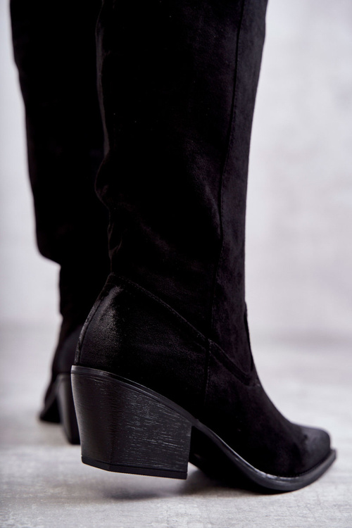 замшеві ковбойські чоботи Black Casey