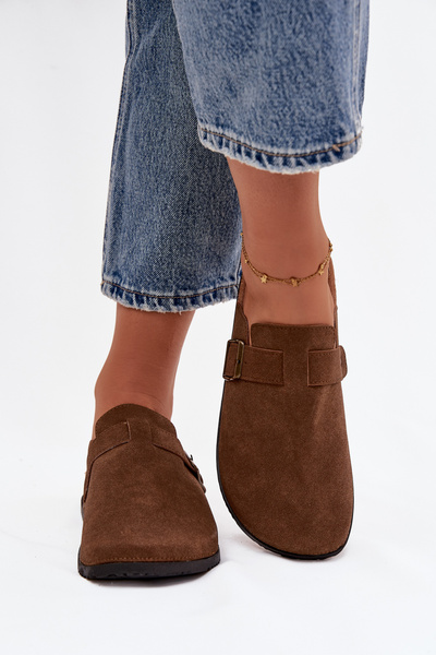 Шльопанці домашні жіночі коричневі Selio