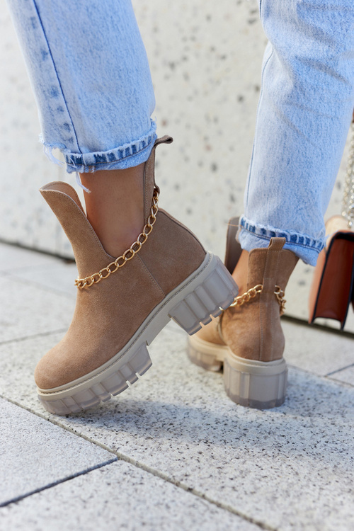 Модні замшеві черевики з вирізом Camel Forget Me