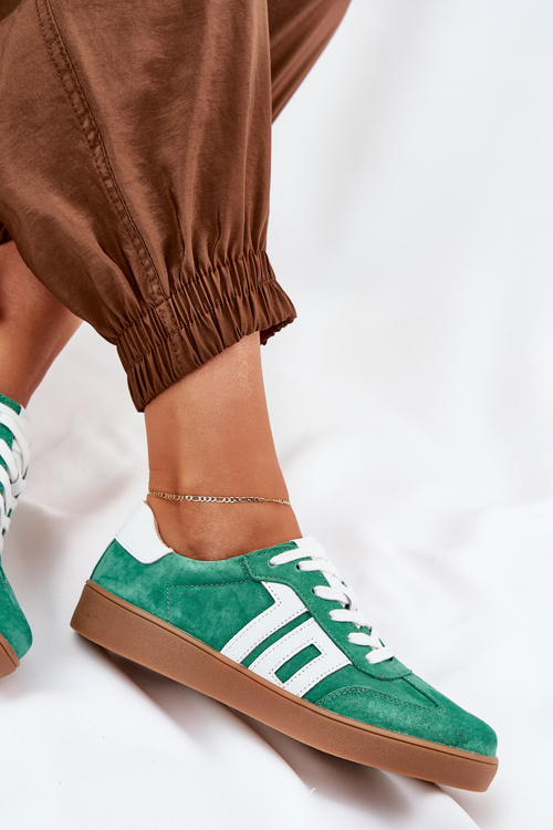 Кросівки Спортивне Взуття Замшеві Зелені Vinceza 79517