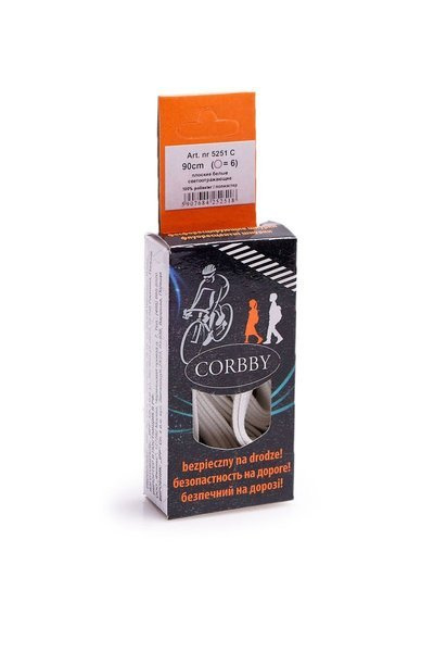 Флуоресцентні шнурки CORBBY White