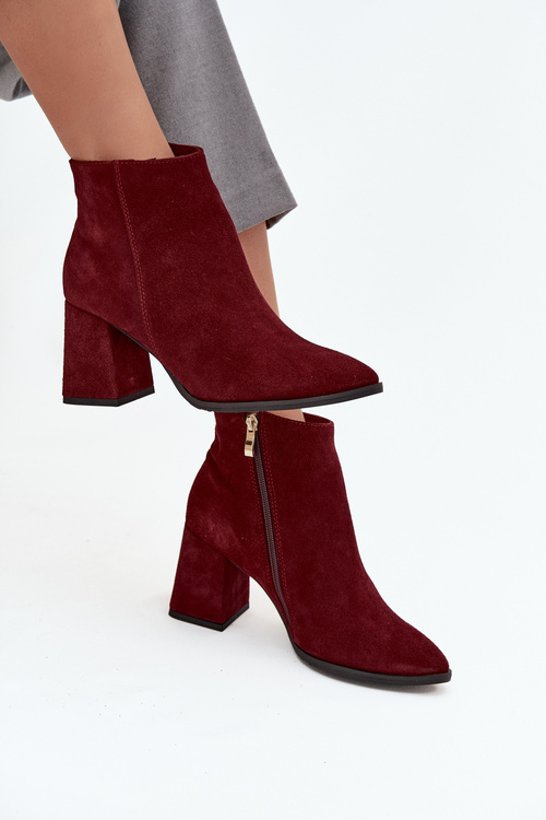 Чоботи Жіночі На Каблуці З Золотим Детом Шоколадні Зазу 3128