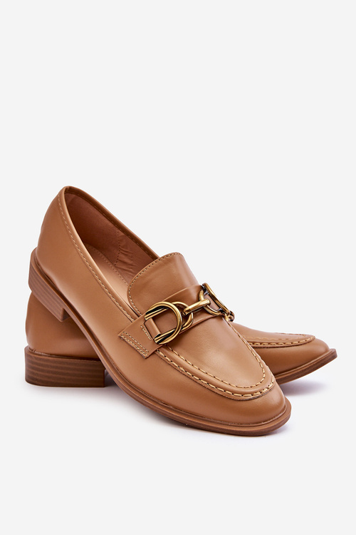 Класичні жіночі лофери коричневого кольору Lorien