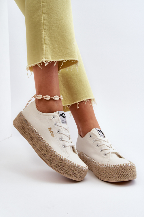 Кросівки з косою Lee Cooper LCW-24-44-2410 Білі