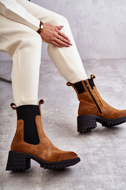 Жіночі теплі чоботи на підборах Camel Abella