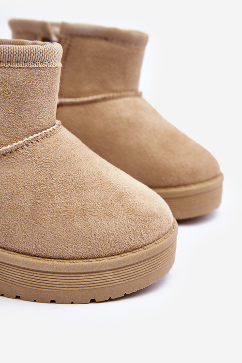 Чоботи дитячі утеплені на блискавці Бежеві Велика Зірка MM374098