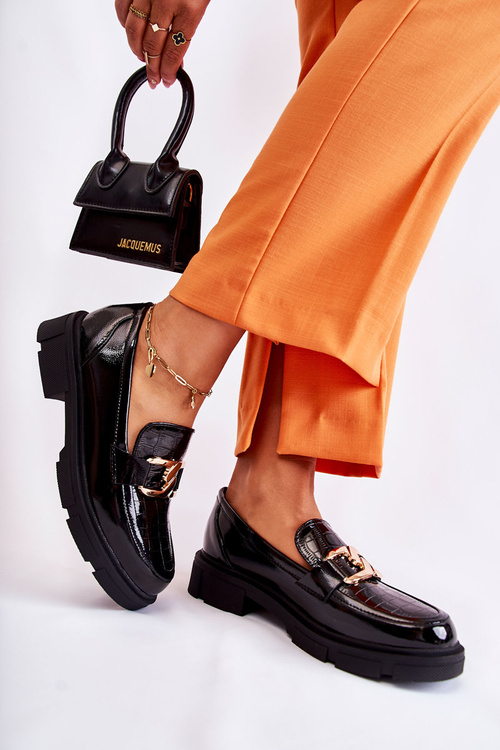 Модні шкіряні лофери Black Loveliness