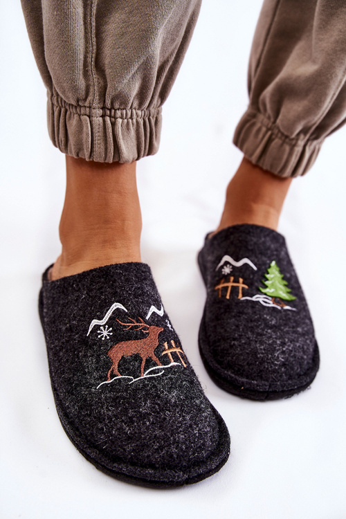 Домашні тапочки Big Star KK276018 Black and Beige