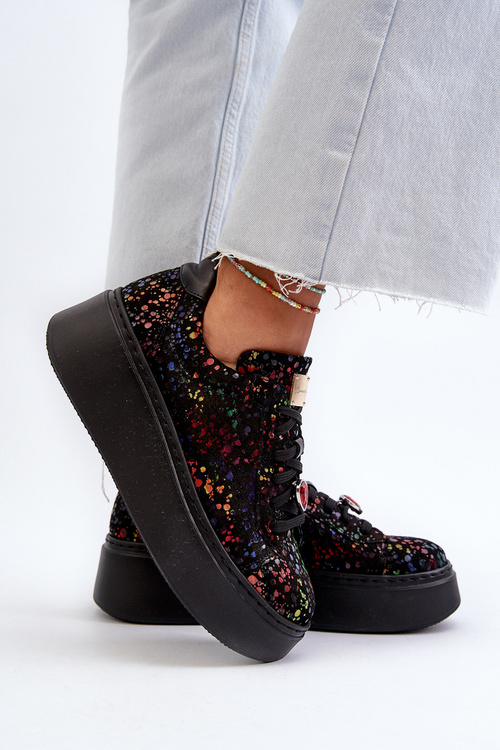 Шкіряні кросівки на платформі Maciejka 6191S-01 Чорні