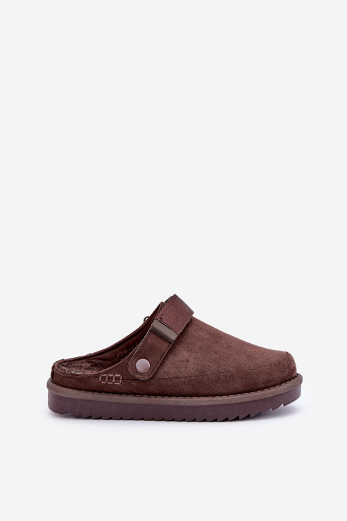 Утеплені жіночі капці на платформі шоколадні Neliel