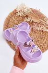 Легкі дитячі пінопластові босоніжки з фіолетовим декором Ifrana