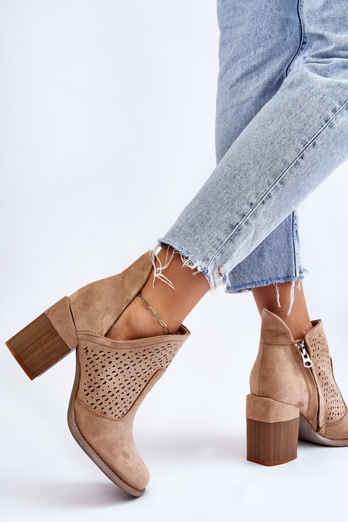 Чорні бежеві чоботи Layne