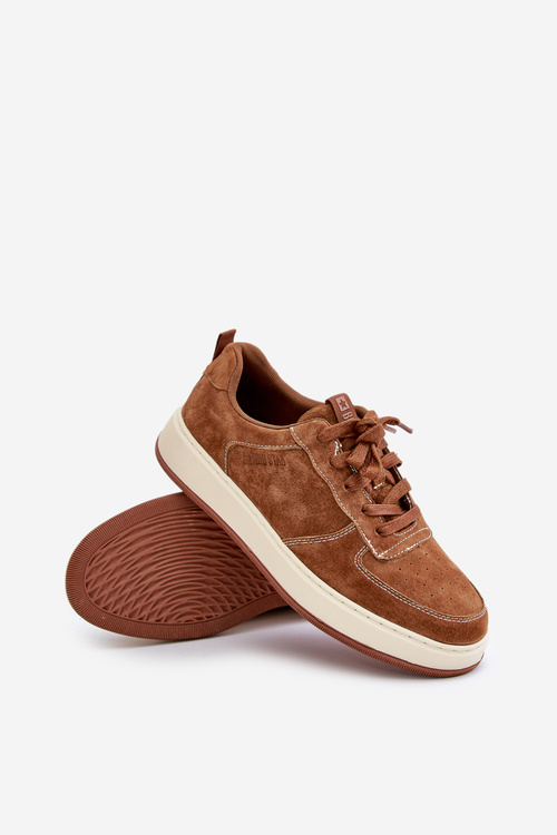Чоловічі кросівки на платформі Suede Big Star OO174014 Коричневі
