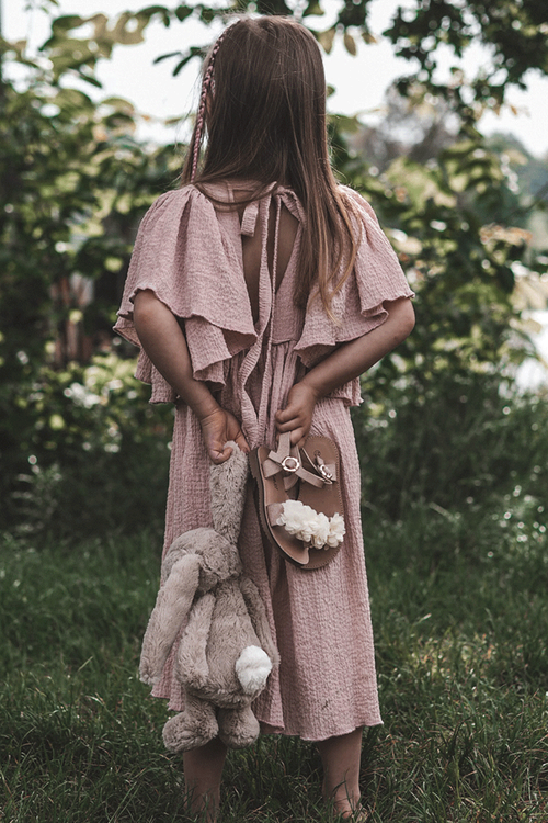 Модні дитячі босоніжки з квіточками Бежево-золоті полі