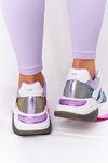 Спортивне взуття на масивній підошві GOE HH2N4038 біло-фіолетове